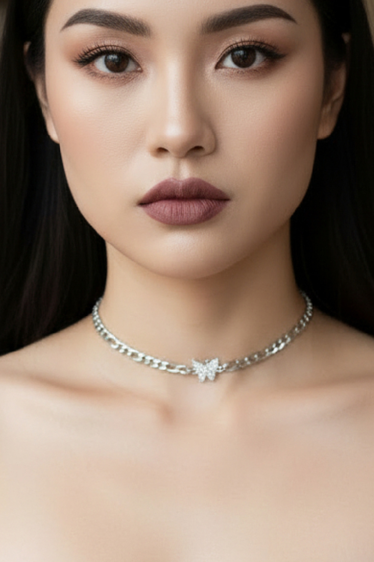 Zet Style "Lumina Papillon Choker" – Işıltılı Kelebek Choker Kolye - Görsel 5