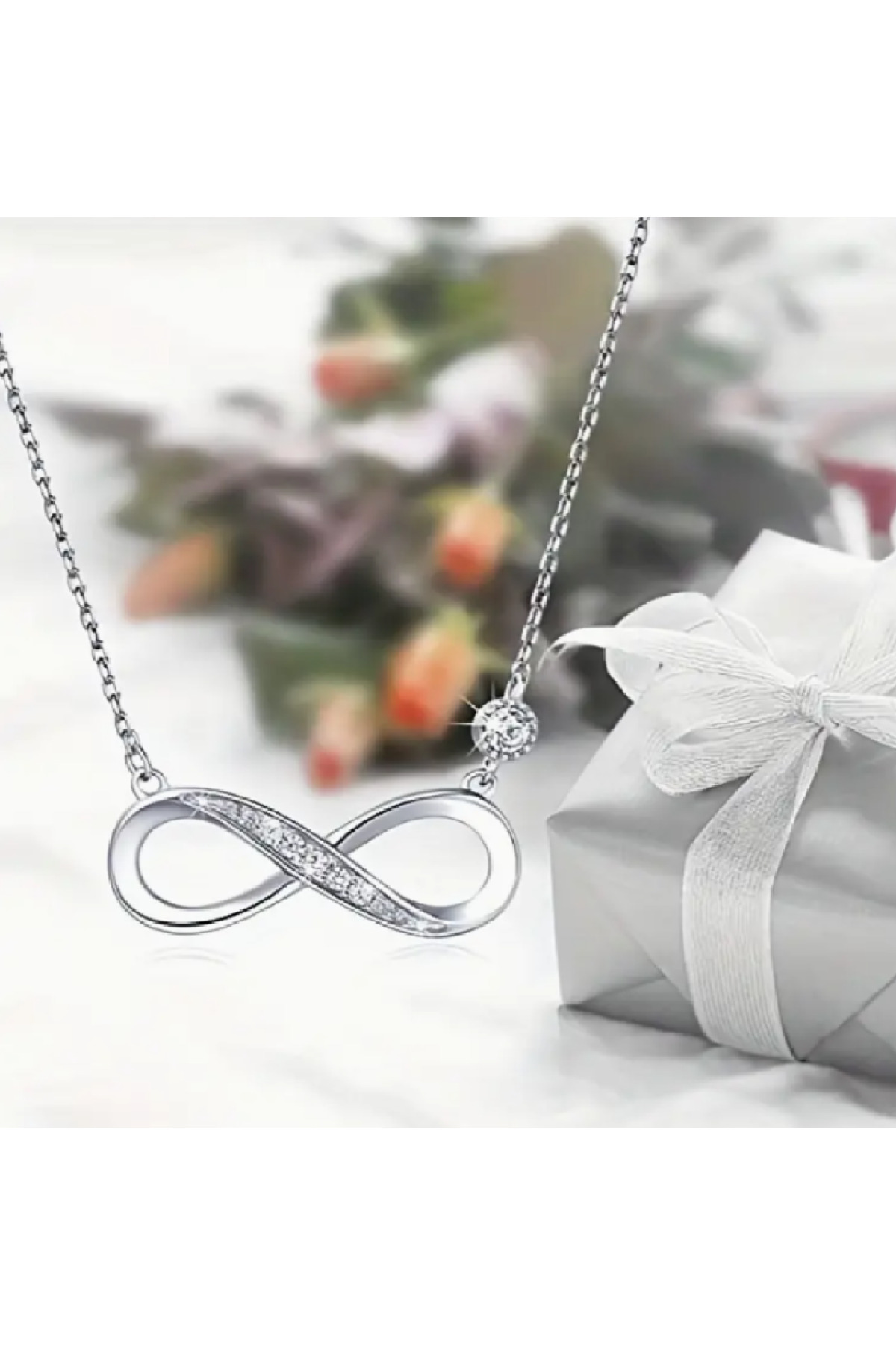 Zet Style Infinity Grace – Sonsuz Işığın Tılsımı Kolye -Zarif ve Mistik - Zirkon Taşlı
