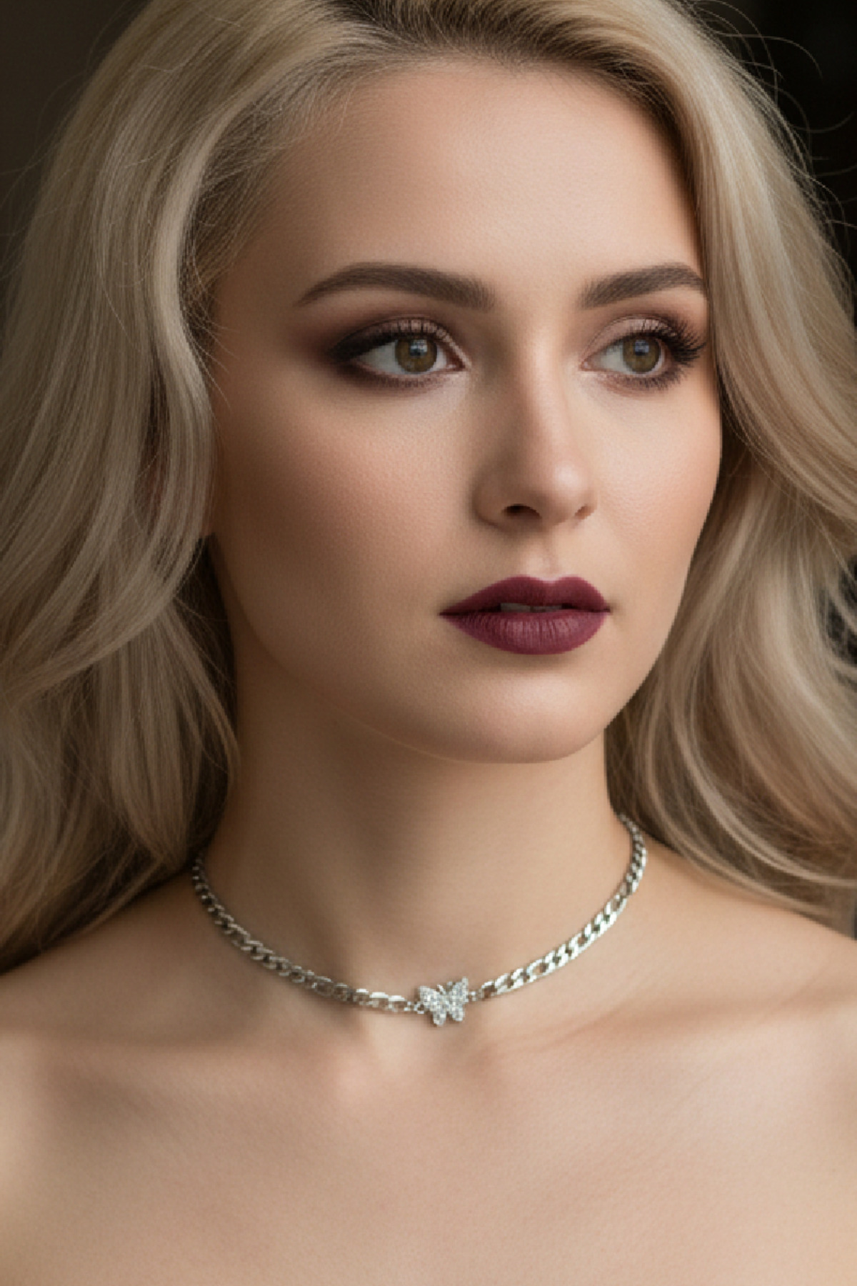 Zet Style "Lumina Papillon Choker" – Işıltılı Kelebek Choker Kolye - Görsel 3