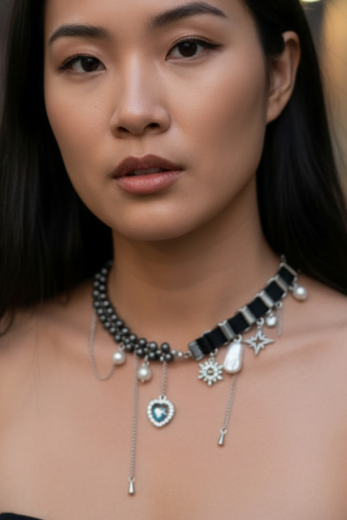 Zet Style "Nocturne Noir" – "Gecenin Sessiz İmzası" Siyah Choker Kolye - Görsel 5