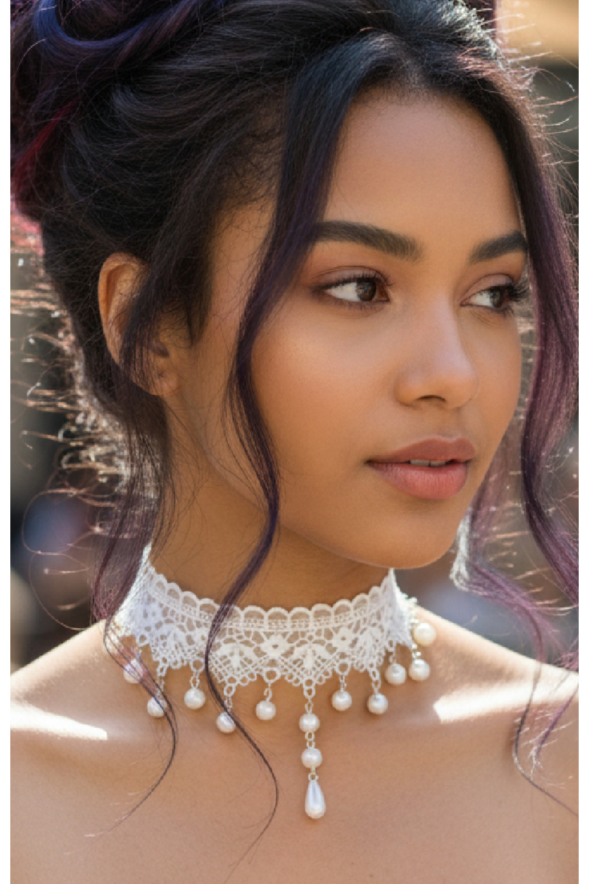 Zet Style Nocturne Koleksiyonu “Nocturne Velaria – Gecenin Örtüsü” Dantel Choker Gotik Kolye - Görsel 2