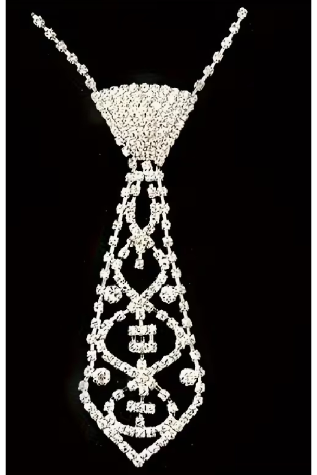 Zet Style “Crystal Tie Mirage” Taşlı Kravat Kolye - Muhteşem bir Hediye - Görsel 6
