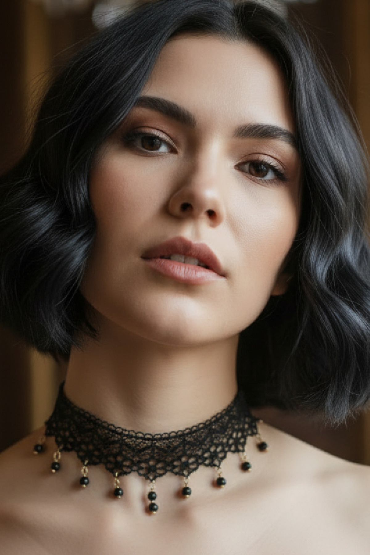 Zet Style “Raven Mourne – Kuzgunun Ağıtı” Siyah Dantel Choker Gotik Kolye - Görsel 2