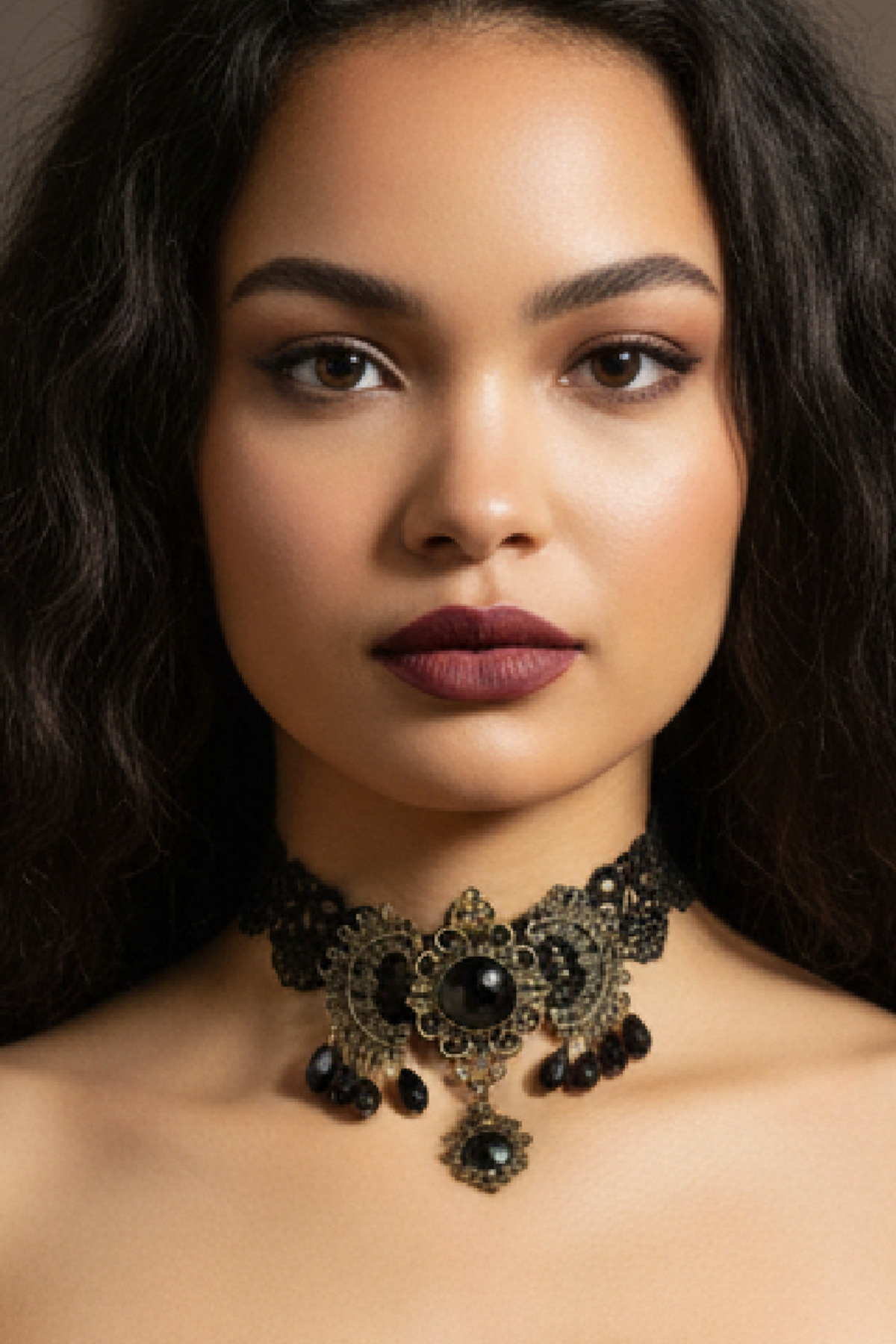 Zet Style Arcana Koleksiyonu “Arcana Noctis – Gecenin Sırları” Siyah Dantel Choker Gotik Kolye - Görsel 5