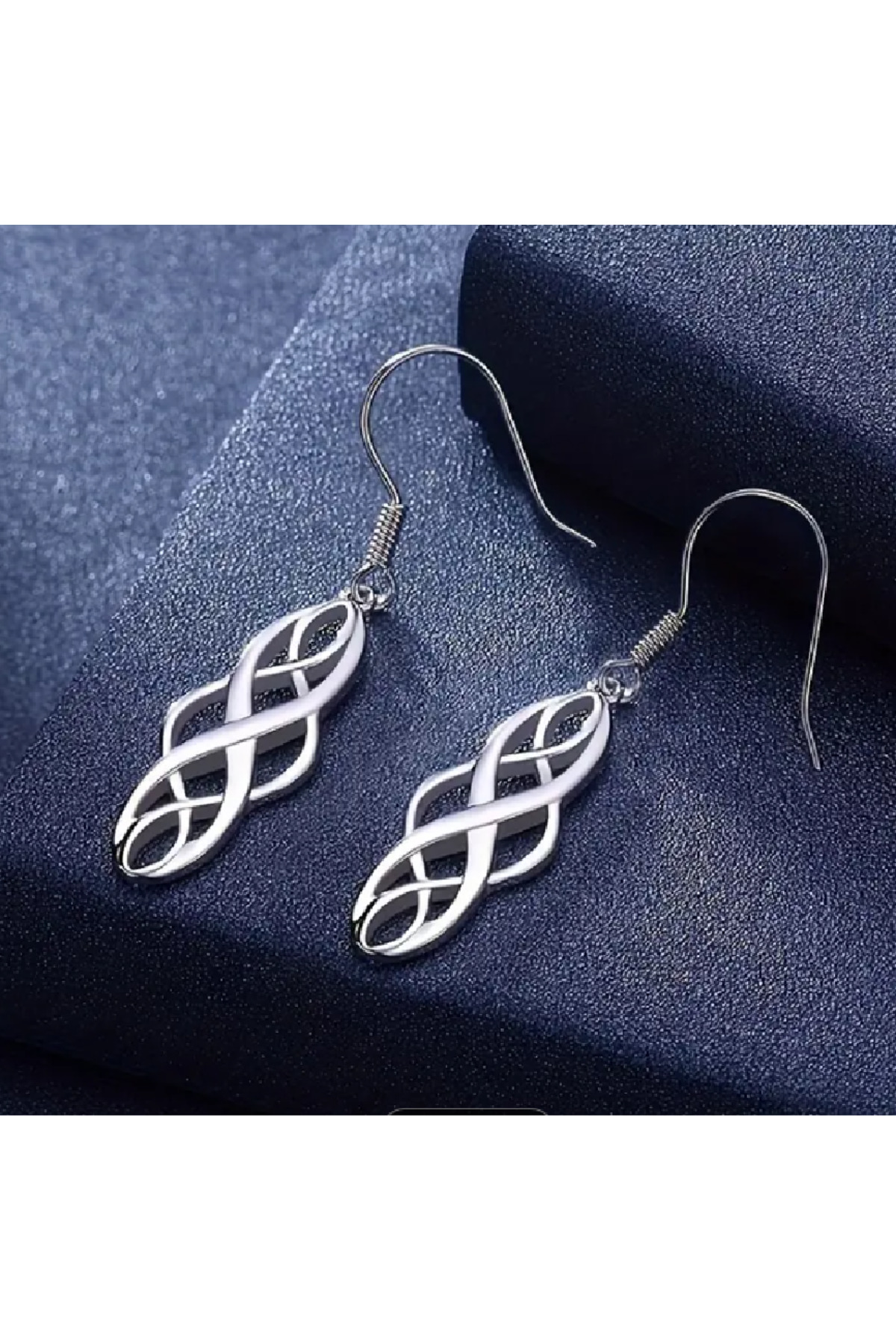 Zet Style Hollow Celtic Knot Tasarımı Asma Küpe Zarif Kelt Düğümü Küpe