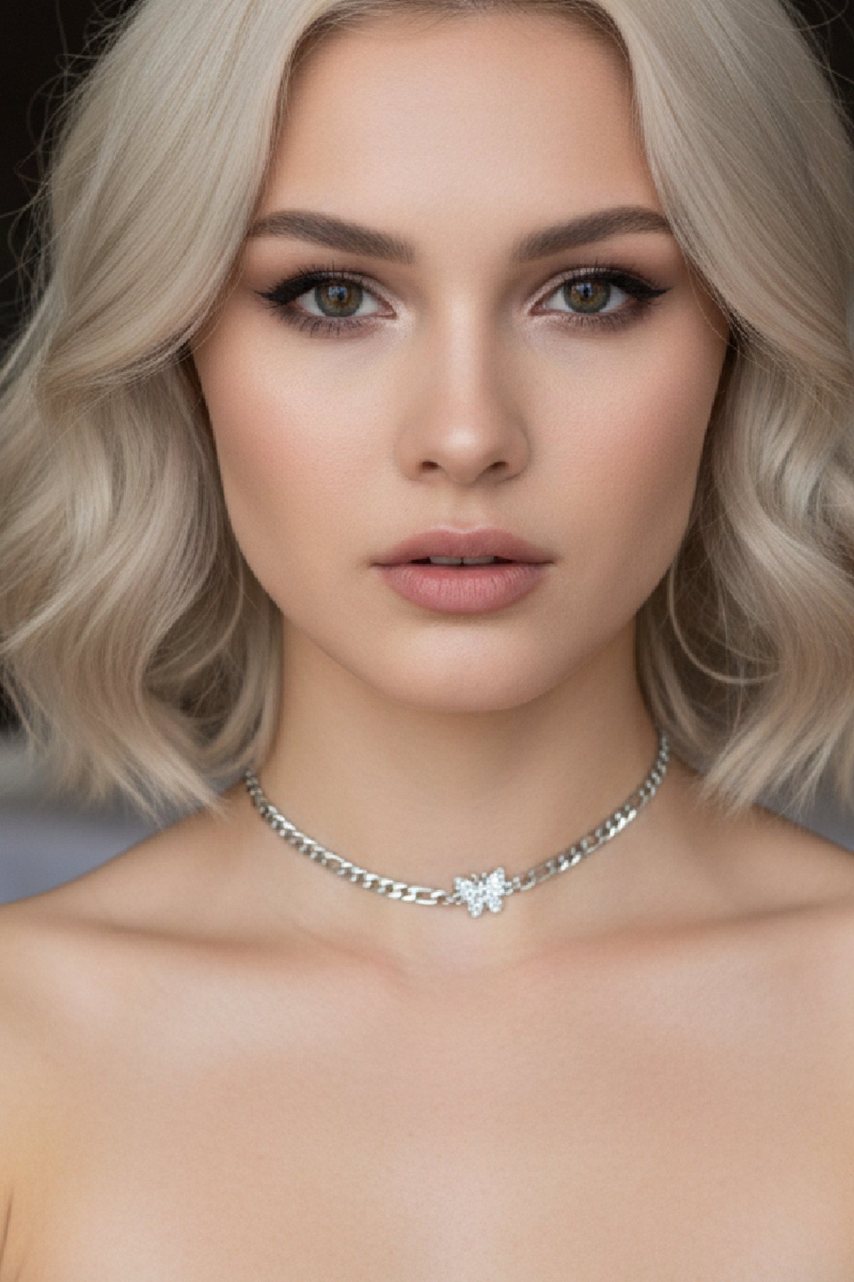 Zet Style "Lumina Papillon Choker" – Işıltılı Kelebek Choker Kolye - Görsel 4